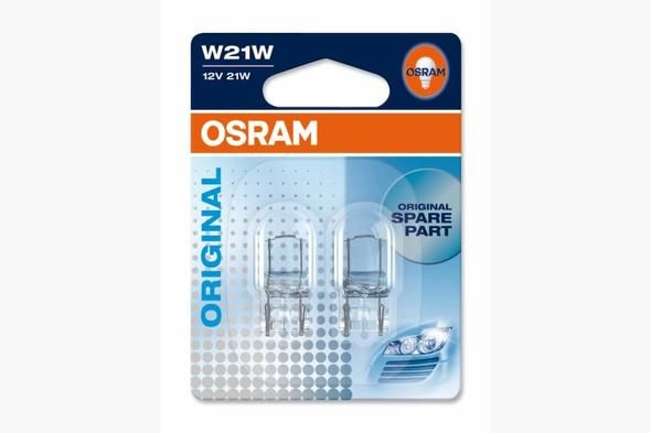 Вказівна лампа Osram 7505 W21W 12V 21W W3x16d (2 шт)