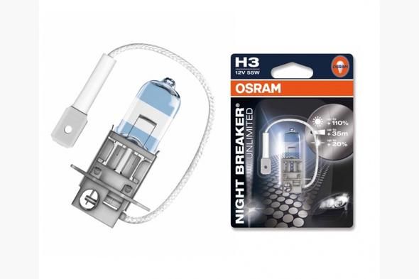 Лампа головного світла Osram 64151nbu Night Breaker Unlimited +100% H3 55W