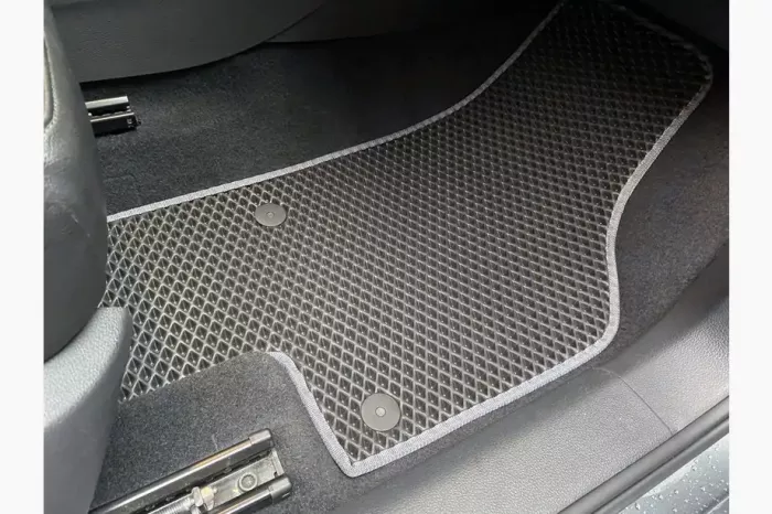 Поліуретанові килимки (3 ряди, EVA, чорні) Volkswagen Sharan 2010↗ мм.