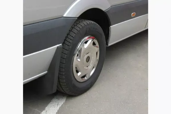 Ковпаки з нержавійки (1 ковзанці., 4 шт) Mercedes Sprinter 2006-2018 років.