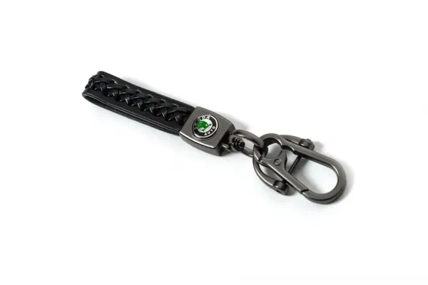 Шкіряний брелок V2 з логотипом Skoda