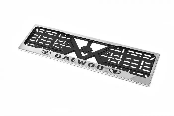 Daewoo Рамка під номер хром (1 шт, нержавіюча сталь)