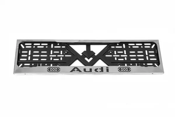 Audi Рамка під номер хром (1 шт, нержавіюча сталь)