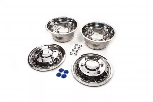 Ковпаки з нержавійки Ексклюзив V1 (2 катк., 4 шт) Volkswagen Crafter 2006-2017рр.