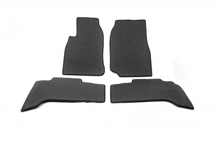 Поліуретанові килимки (3 ряди, EVA, чорні) Volkswagen Sharan 2010↗ мм.