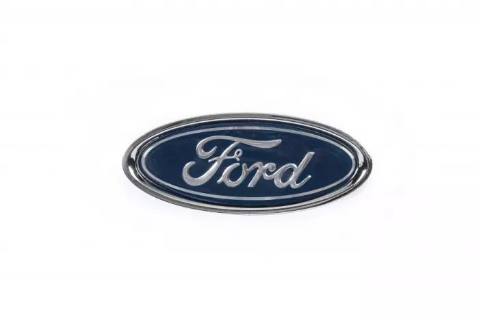 Емблема передня 2013-2017 112мм/47мм (на клямках+самоклейка) Ford Fiesta 2008-2017 рр.